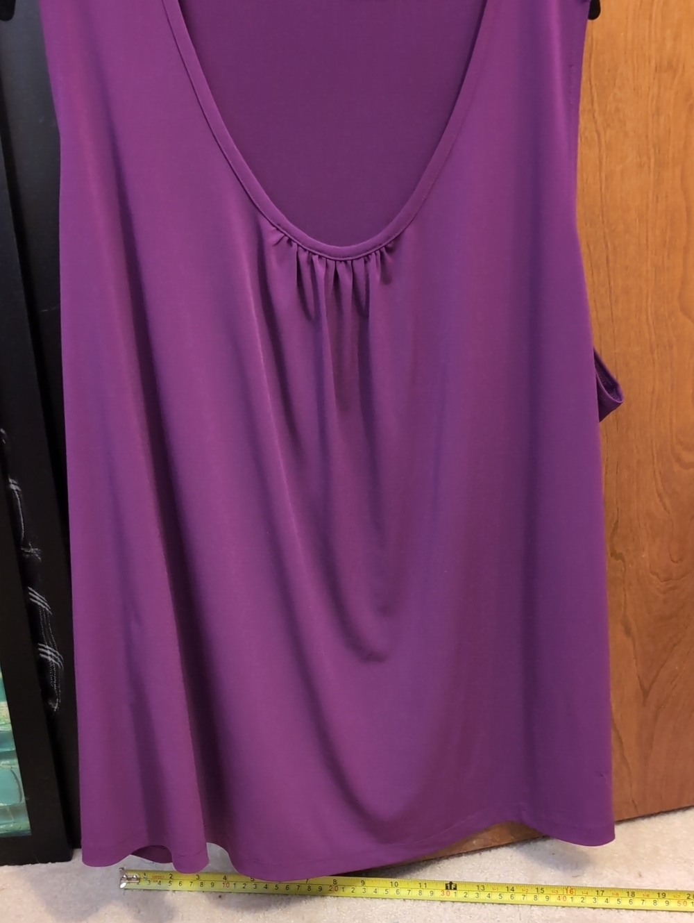 Susan Graver Deep Purple Scoop Neck Sleeveless Tank